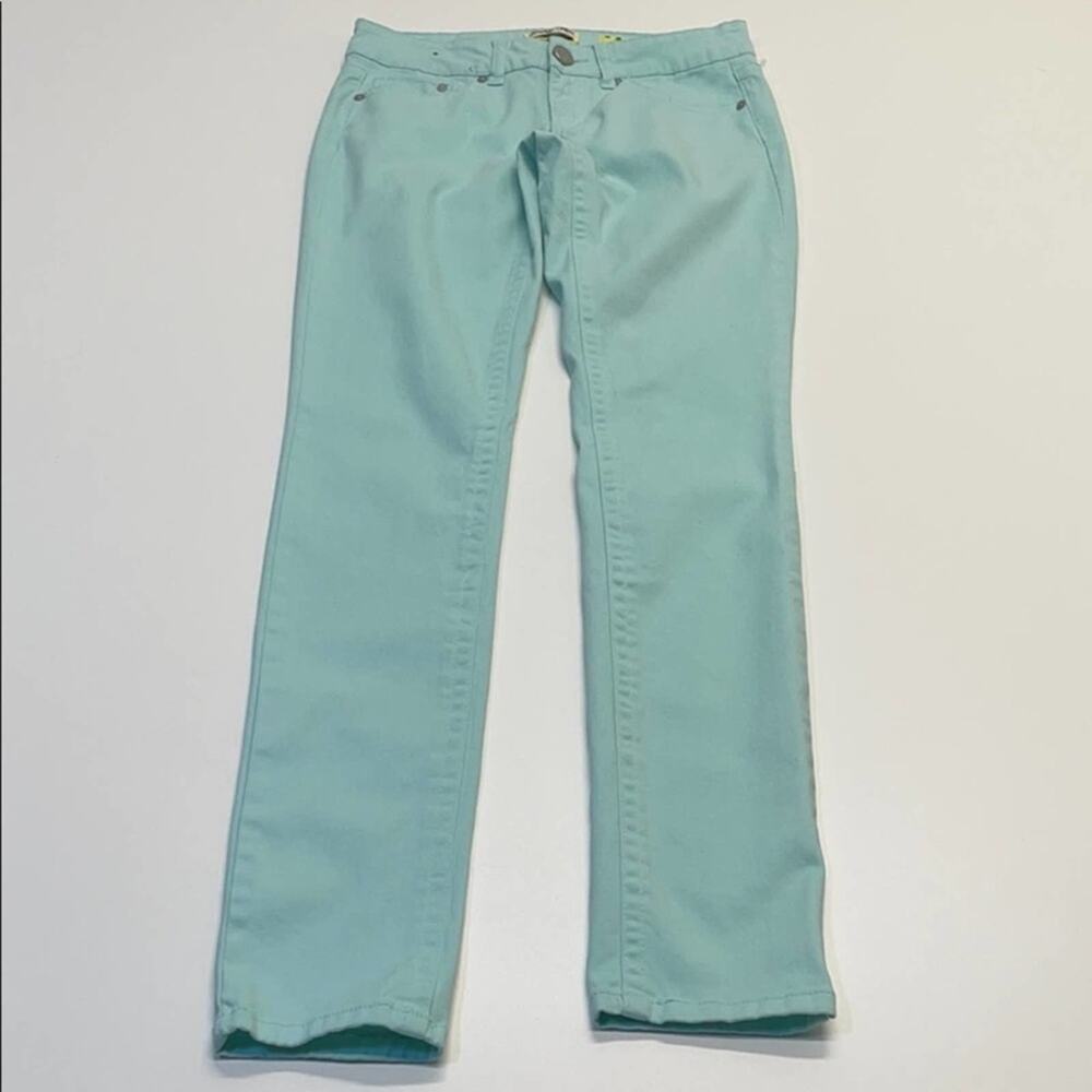 INDIGO REIN Juniors 1 Turquoise Skinny Ankle Pant